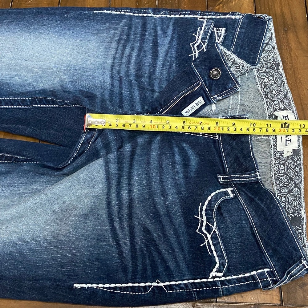 NWOT Ariat Women's R.E.A.L. Mid Rise Entwined Boot Cut Jeans 16WL Western - Picture 9 of 11